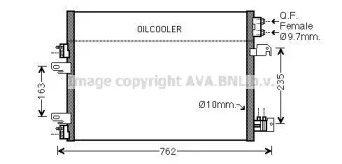 Конденсатор AVA QUALITY COOLING для JEEP COMPASS (MK49) 2.0