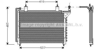 Конденсатор AVA QUALITY COOLING для JAGUAR XJ (XJ40, XJ81) 6 3.2 24V