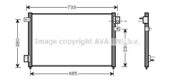 Конденсатор AVA QUALITY COOLING для JAGUAR S-TYPE (X200) 2.5 V6