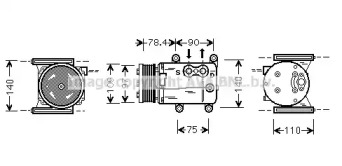 Компрессор/детали AVA QUALITY COOLING для JAGUAR S-TYPE (X200) 2.5 V6