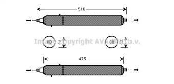Осушитель AVA QUALITY COOLING для JAGUAR XJ (XJ40, XJ81) 6 3.2 24V