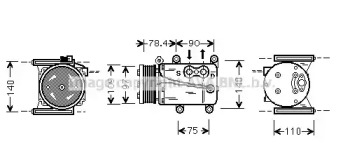 Компрессор/детали AVA QUALITY COOLING для JAGUAR X-TYPE Estate (X400) 2.5