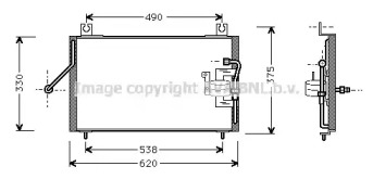 Кондиционер AVA QUALITY COOLING для KIA SHUMA (FB) 1.8 i 16V