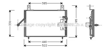 Кондиционер AVA QUALITY COOLING для KIA SHUMA (FB) 1.8 i 16V