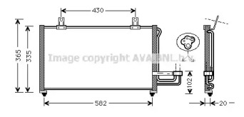 Кондиционер AVA QUALITY COOLING для KIA SHUMA (FB) 1.8 i 16V