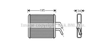 Салонный теплообменник AVA QUALITY COOLING для KIA RIO универсал (DC) 1.3