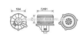 Двигатель вентилятор AVA QUALITY COOLING для KIA RIO универсал (DC) 1.3