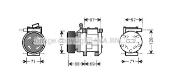 Компрессор/детали AVA QUALITY COOLING для KIA SORENTO I (JC) 2.5 CRDi