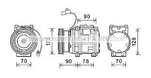 Компрессор/детали AVA QUALITY COOLING для KIA RIO универсал (DC) 1.3