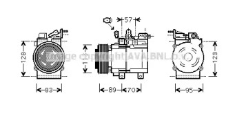 Компрессор/детали AVA QUALITY COOLING для KIA SORENTO I (JC) 2.5 CRDi