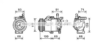 Кондиционер AVA QUALITY COOLING для KIA SOUL (AM) 1.6 CRDi 115