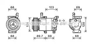 Кондиционер AVA QUALITY COOLING для KIA SOUL (AM) 1.6 CVVT