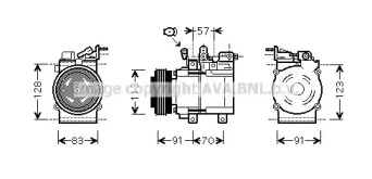 Кондиционер AVA QUALITY COOLING для KIA SORENTO I (JC) 3.5 V6 4WD