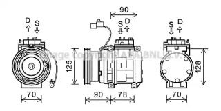 Компрессор/детали AVA QUALITY COOLING для KIA RIO универсал (DC) 1.3