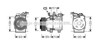 Компрессор/детали AVA QUALITY COOLING для KIA SORENTO I (JC) 2.5 CRDi
