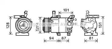 Кондиционер AVA QUALITY COOLING для KIA SOUL (AM) 1.6 GDI