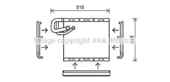 Испаритель AVA QUALITY COOLING для VW CRAFTER 30-50 c бортовой платформой/ходовая часть (2F_) 2.5 TDI