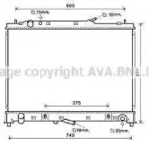 Водяной / масляный радиатор AVA QUALITY COOLING для MAZDA CX-9 (TB) 3.7 AWD