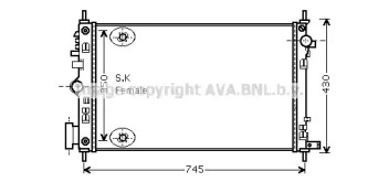 Водяной / масляный радиатор AVA QUALITY COOLING для CHEVROLET MALIBU (V300) 2.4
