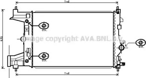 Водяной радиатор AVA QUALITY COOLING для CHEVROLET CRUZE (J300) 1.8