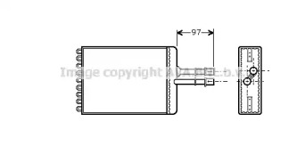 Салонный теплообменник AVA QUALITY COOLING для CHEVROLET VECTRA 2.2