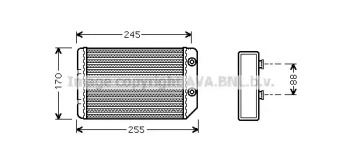 Салонный теплообменник AVA QUALITY COOLING для CHEVROLET VECTRA 2.2