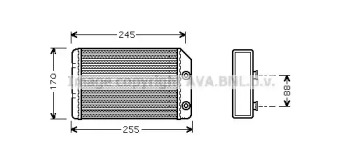 Салонный теплообменник AVA QUALITY COOLING для CHEVROLET VECTRA 2.2