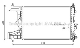 Водяной / масляный радиатор AVA QUALITY COOLING для CHEVROLET CRUZE Station Wagon (J308) 1.4