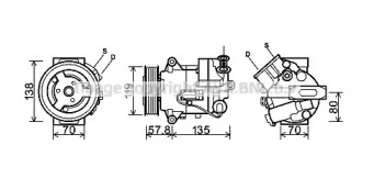 Кондиционер AVA QUALITY COOLING для CHEVROLET CRUZE Station Wagon (J308) 2.0 TD