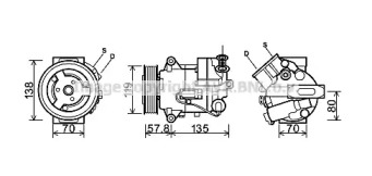 Кондиционер AVA QUALITY COOLING для CHEVROLET CRUZE Station Wagon (J308) 2.0 TD
