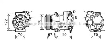 Кондиционер AVA QUALITY COOLING для CHEVROLET CRUZE Station Wagon (J308) 1.7 TD