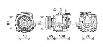 Кондиционер AVA QUALITY COOLING для CHEVROLET TRAX 1.6