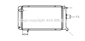 Водяной / масляный радиатор AVA QUALITY COOLING для PEUGEOT 305 II Break (581E) 1.9 Diesel
