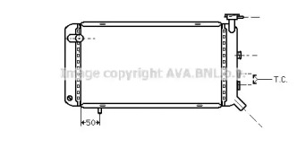 Водяной / масляный радиатор AVA QUALITY COOLING для PEUGEOT 305 II Break (581E) 1.9 Diesel