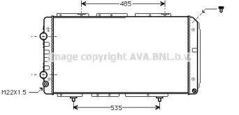 Водяной / масляный радиатор AVA QUALITY COOLING для FIAT DUCATO c бортовой платформой/ходовая часть (230_) 2.5 TDI