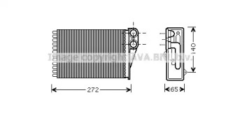 Салонный теплообменник AVA QUALITY COOLING для PEUGEOT 207 CC (WD_) 1.6 HDi