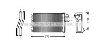 Салонный теплообменник AVA QUALITY COOLING для PEUGEOT 205 I (741A/C) 1.7 Diesel
