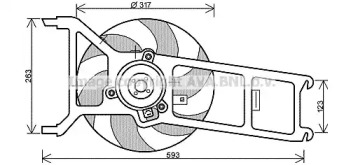 Система воздушного охлаждения AVA QUALITY COOLING для PEUGEOT 106 I (1A, 1C) 1.6