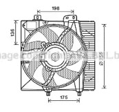 Вентилятор AVA QUALITY COOLING для PEUGEOT 207 CC (WD_) 1.6 HDi