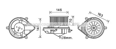 Отопление и вентиляция AVA QUALITY COOLING для PEUGEOT 306 Кабриолет (7D, N3, N5) 1.8 16V