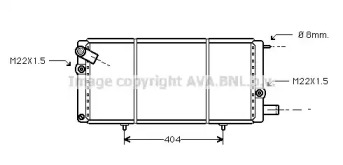 Водяной / масляный радиатор AVA QUALITY COOLING для PEUGEOT 205 I (741A/C) 1.7 Diesel
