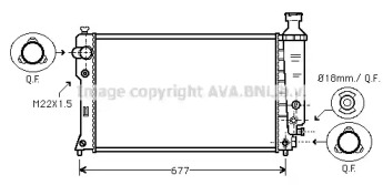 Водяной / масляный радиатор AVA QUALITY COOLING для PEUGEOT 405 I (15B) 1.9 Diesel