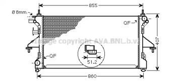 Водяной радиатор AVA QUALITY COOLING для PEUGEOT BOXER c бортовой платформой/ходовая часть 3.0 HDi