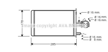 Салонный теплообменник AVA QUALITY COOLING для PEUGEOT J5 автобус (290P) 2.5 D