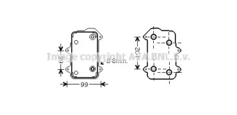 Водяной / масляный радиатор AVA QUALITY COOLING для PORSCHE 911 Кабриолет (997) 3.8 Carrera 4S