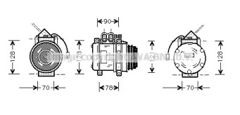 Кондиционер AVA QUALITY COOLING для PORSCHE 911 (964) 3.6 Carrera