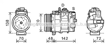 Кондиционер AVA QUALITY COOLING для PORSCHE CAYENNE (9PA) Turbo 4.5