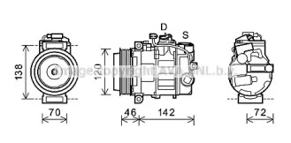 Кондиционер AVA QUALITY COOLING для PORSCHE 911 Кабриолет (997) 3.8 Turbo