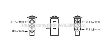 Клапаны AVA QUALITY COOLING для RENAULT KANGOO (KC0/1_) 1.4 (KC0C, KC0H, KC0B, KC0M)