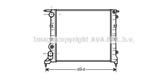 Водяной / масляный радиатор AVA QUALITY COOLING для RENAULT CLIO I (B/C57_, 5/357_) 1.4